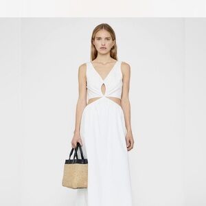 Anine Bing White Cutout Maxi Dress